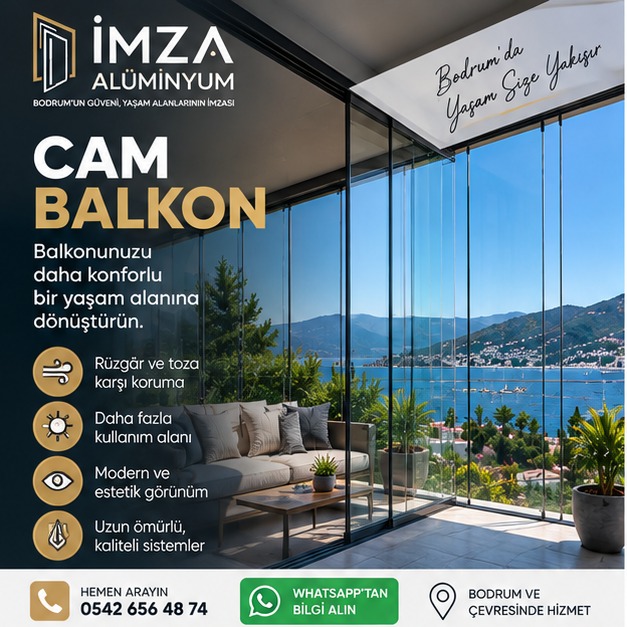 Bodrum cam balkon uygulaması
